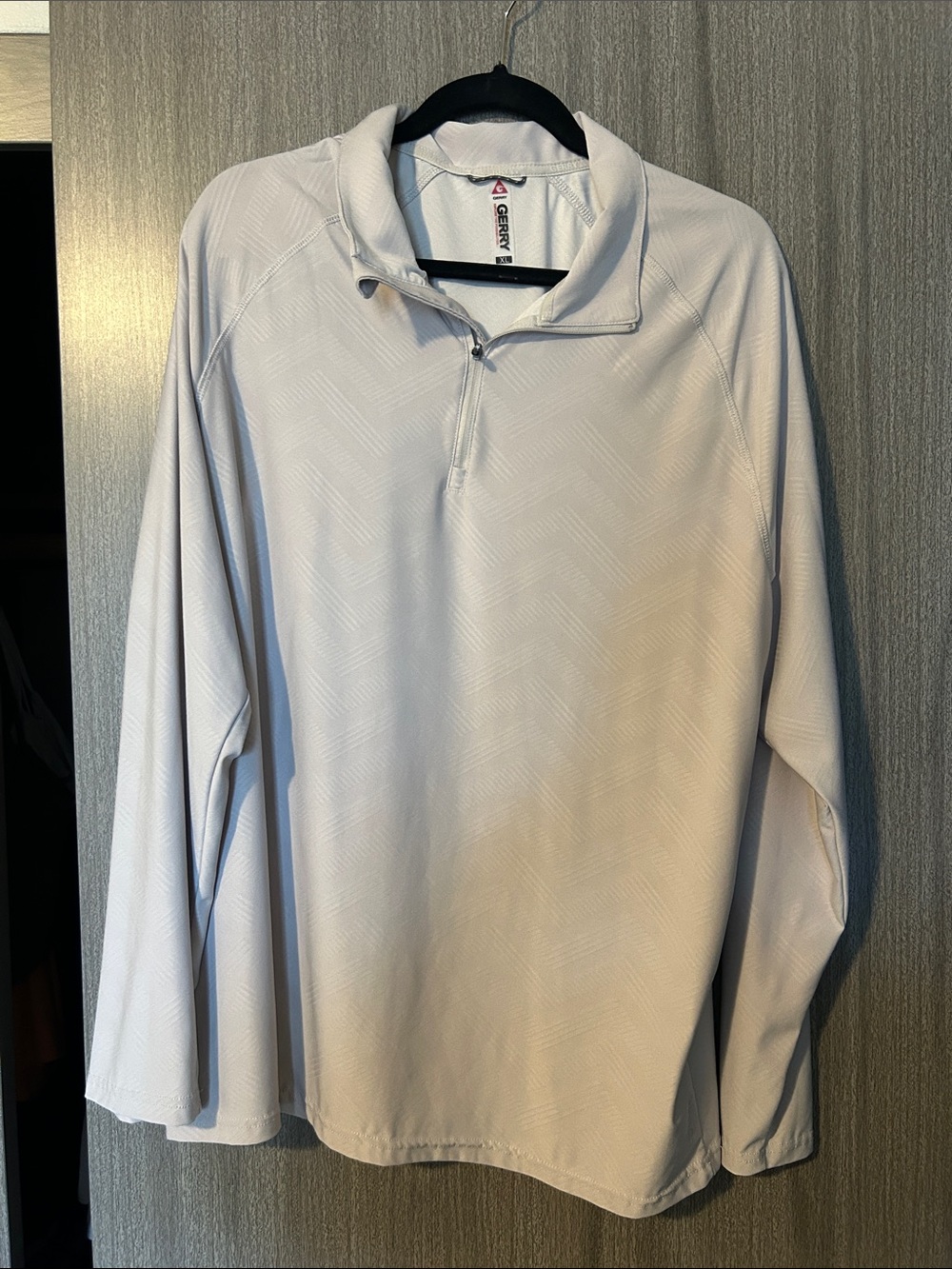 Gerry Weber Men's Light Beige Quarter-Zip Performance Pullover